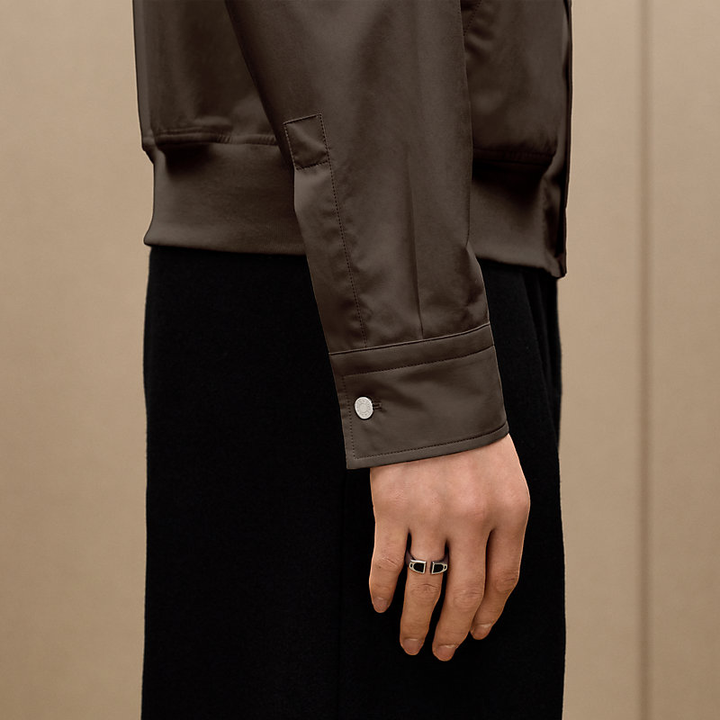 Rib trim jacket shirt, View: , view 5 of 6