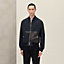 Rib-trim jacket with leather detail, View: Worn, worn, view 3 of 7