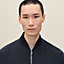 Rib-trim jacket with leather detail, View: Worn, worn, view 5 of 7