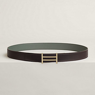 【未使用品】Hリバーシブルベルト HERMES Rider belt buckle & Reversible leather strap 32 mm | Hermès