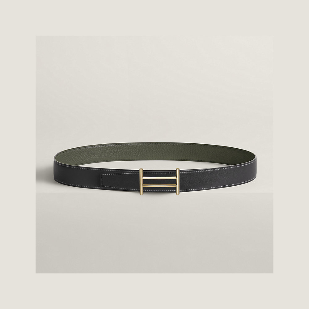 Rider belt buckle & Reversible leather strap 32 mm | Hermès Thailand
