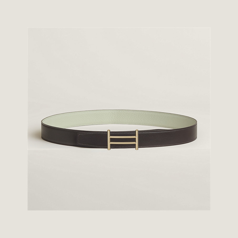 Rider belt buckle & Reversible leather strap 32 mm Hermès UK