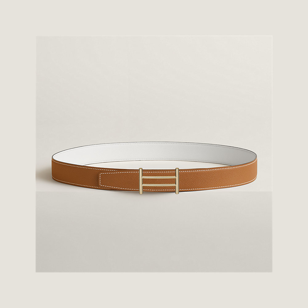 Rider belt buckle & Reversible leather strap 32 mm | Hermès UK