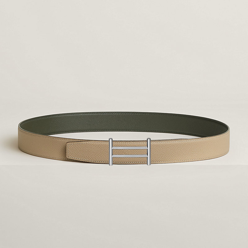 Rider belt buckle & Reversible leather strap 32 mm | Hermès Canada