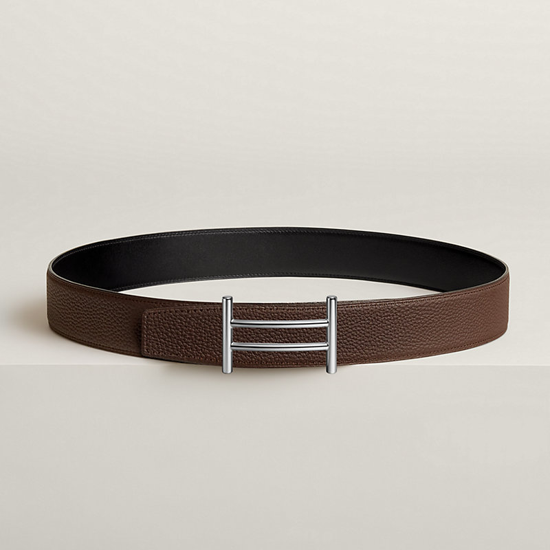 Rider belt buckle & Reversible leather strap 38 mm
