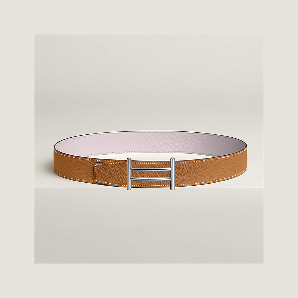 ULYSSE BELT BUCKLE & REVERSIBLE BLACK LEATHER STRAP 38MM SILVER HARDWARE