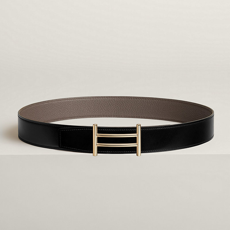 Rider belt buckle & Reversible leather strap 38 mm