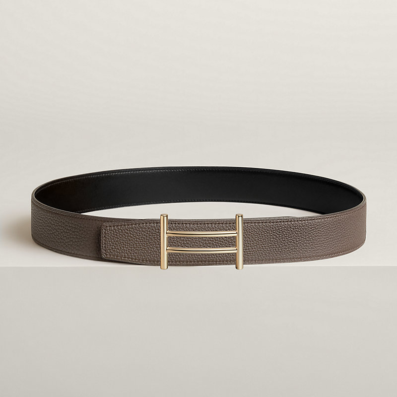 Rider belt buckle & Reversible leather strap 38 mm