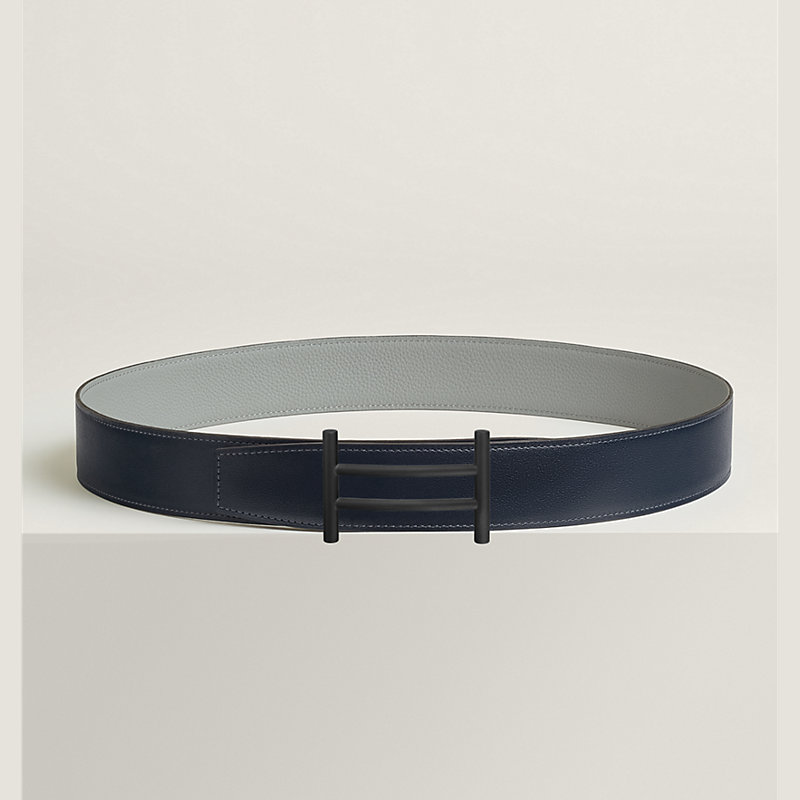 Rider belt buckle & Reversible leather strap 38 mm