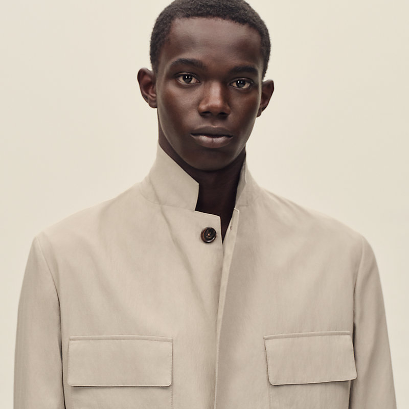 Rive Gauche drawstring jacket, long model