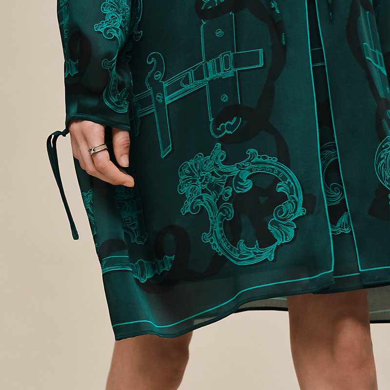 Robe col noué imprimé «&nbsp;Ferronnerie Remix&nbsp;»