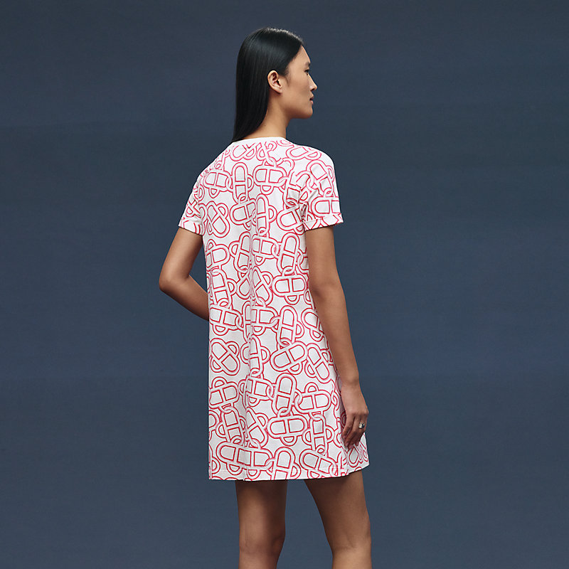 Robe évasée imprimé «&nbsp;Maillon Equestre&nbsp;»