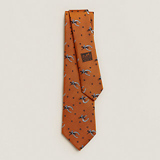 orange hermes tie