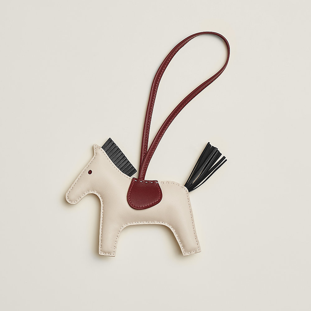 Hermes Rodeo Robeo Rodeo MM charm - White | Hermès UK