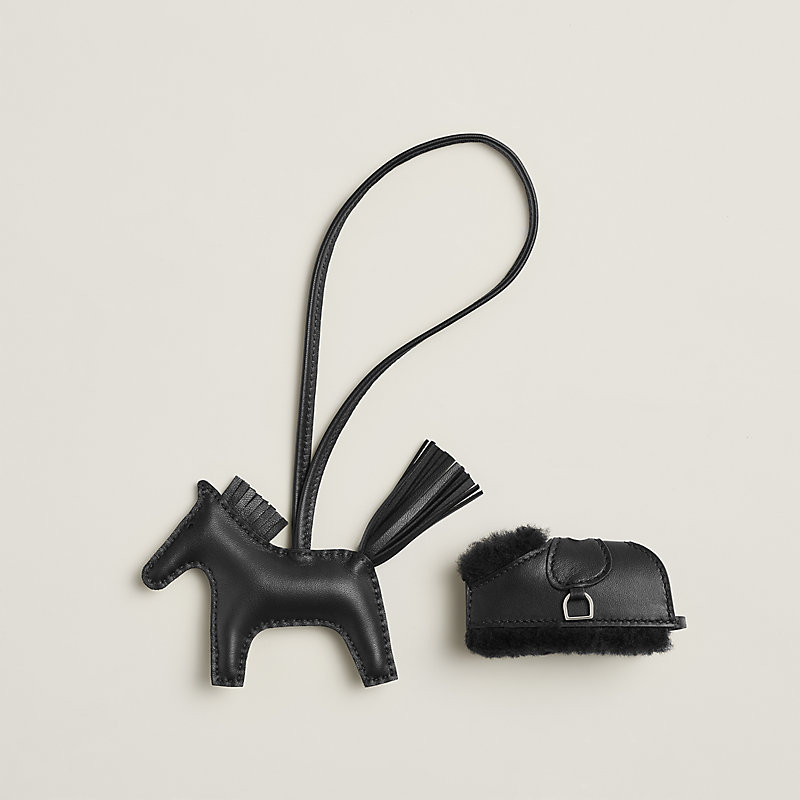 Rodeo Robeo Pluch PM charm - Black | Hermès USA