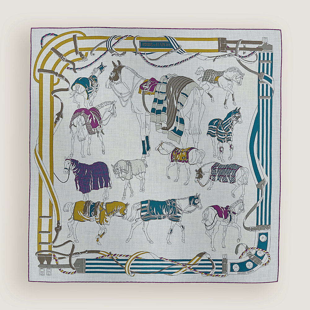 Ronds De Serviette Hermès Émail Multicouleur Modèle Fleurs – Occasion