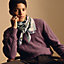 Ronds de Marche scarf 100, View: Worn, worn, view 2 of 3