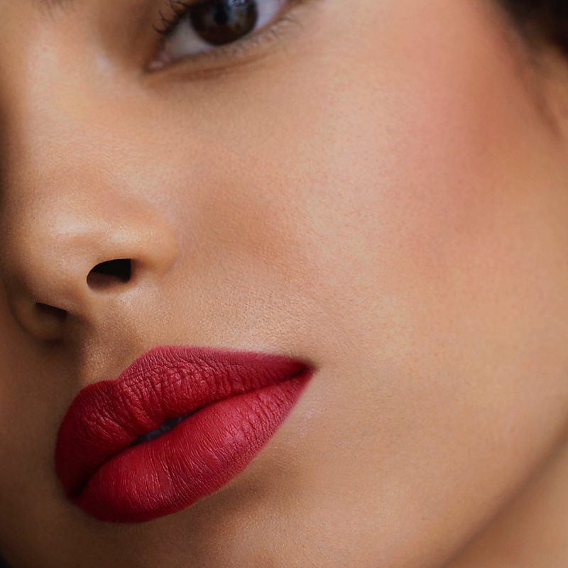Rouge Hermès, Rouge à lèvres mat métal, Édition limitée, Rouge Grenat