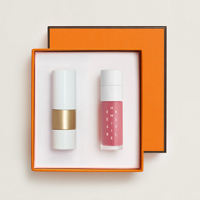 エルメス リップバームとキューティクルオイル2点セット【どちらも撮影のみ未使用】 Rouge Hermès潤唇膏與Hermèsistible滋養潤唇油二入禮盒組