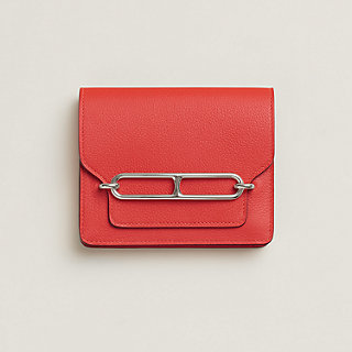 Roulis Slim wallet - Black | Hermès USA