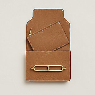 【シンプルで大人気♪】エルメス ミニ財布 Roulis Slim Hermes Roulis Slim Wallet Bi-Color Rouge H/Rose Azalee