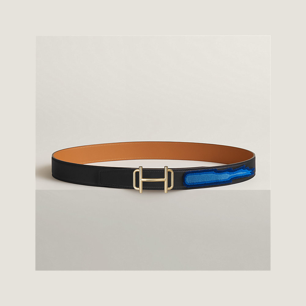 Royal belt buckle & Leather strap 32 mm