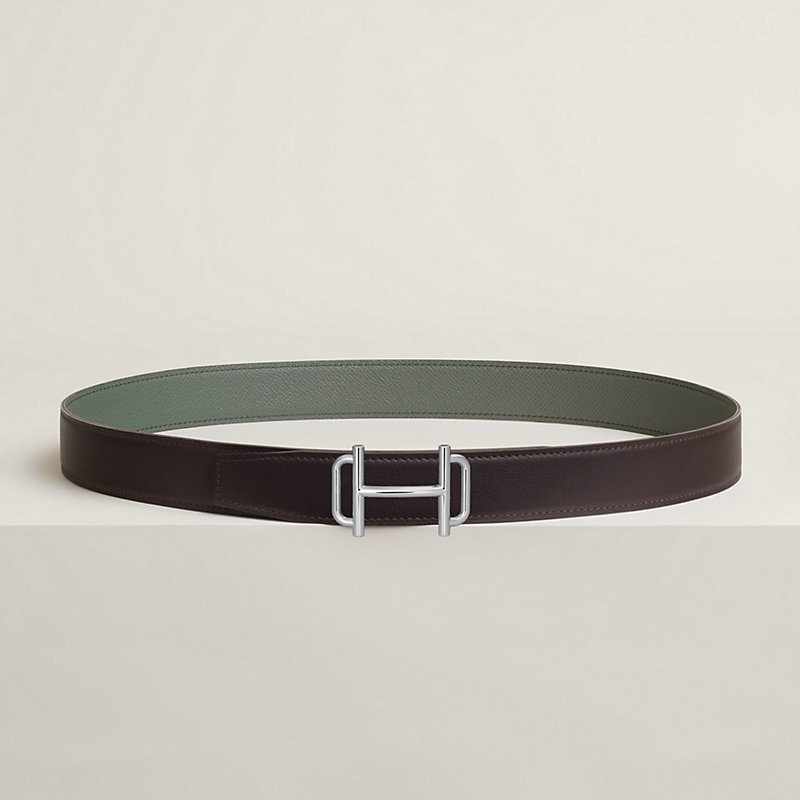 Royal belt buckle & Reversible leather strap 32 mm