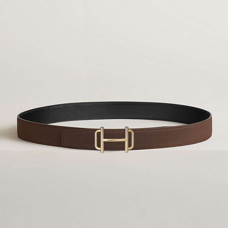 Royal belt buckle & Reversible leather strap 32 mm