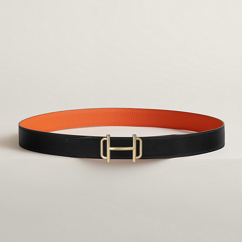 Royal belt buckle & Reversible leather strap 32 mm