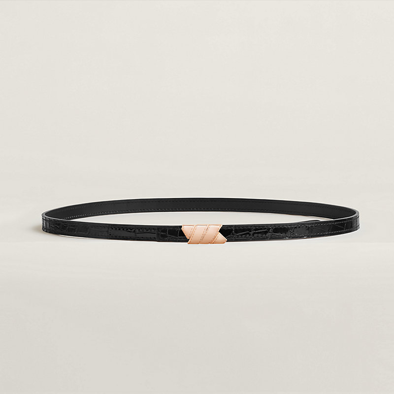 Ruban belt buckle & Leather strap 13 mm