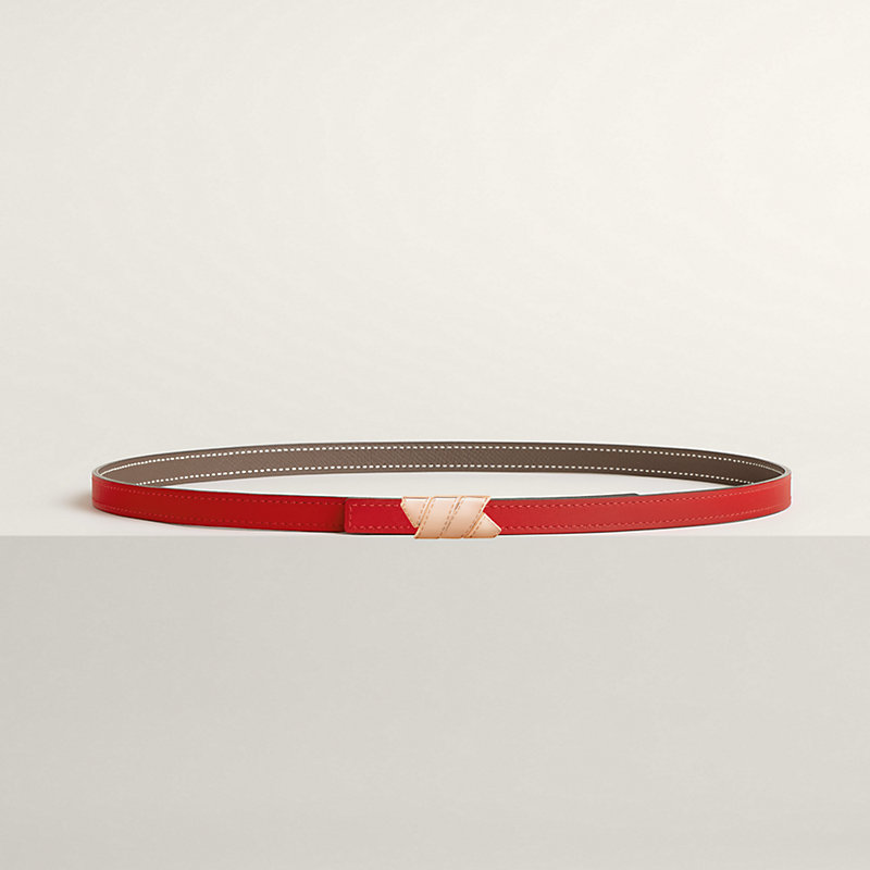 Ruban belt buckle & Reversible leather strap 13 mm