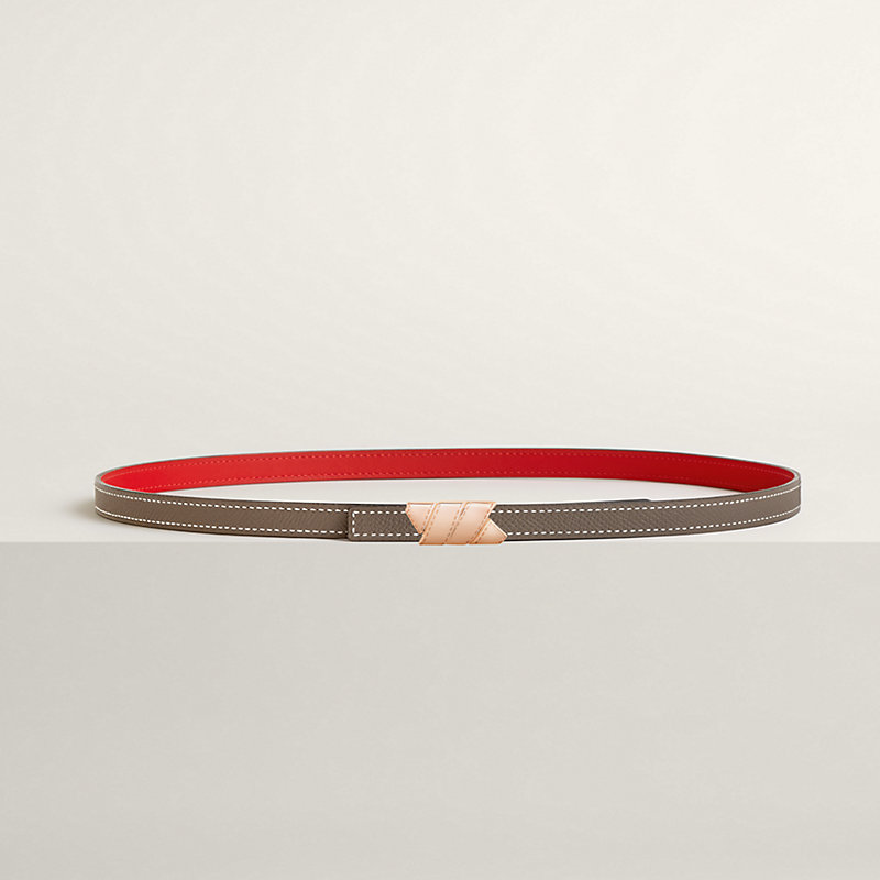Ruban belt buckle & Reversible leather strap 13 mm