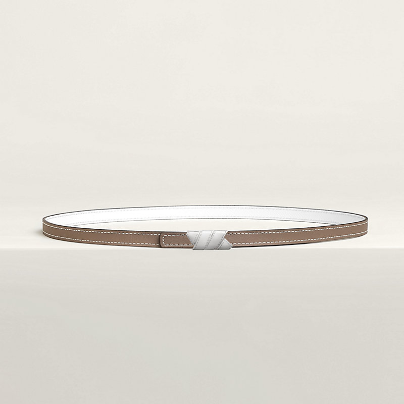 Ruban belt buckle & Reversible leather strap 13 mm