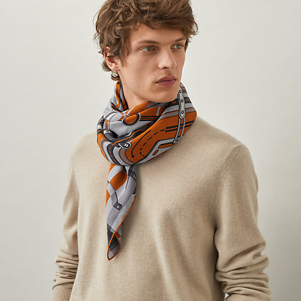 hermes black cashmere scarf