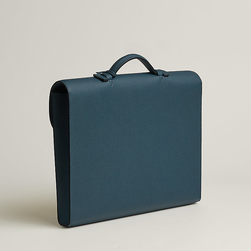 Sac a depeches light 1-37 briefcase - Blue | Hermès UK