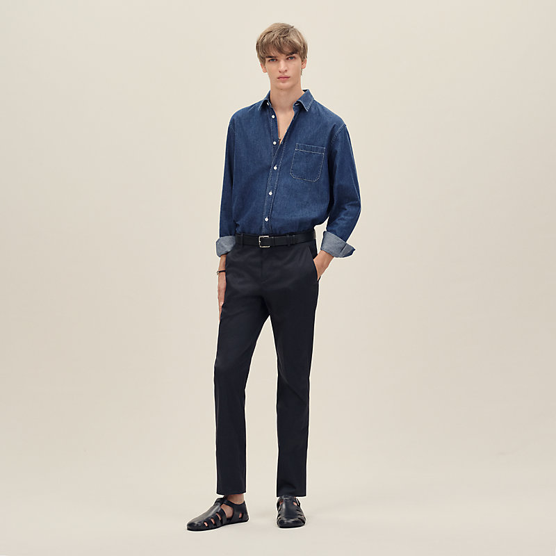 希少 HERMES button gimmick pants 46 Saint Germain fitted pants | Hermès USA