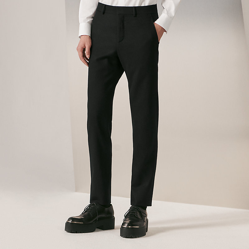 ESPRIT - Slim fit trousers in a cotton-linen blend at our online shop