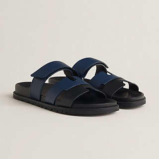 Sandales En Cuir Bleu Hana Modèle Holy - Taille 35, Avec étui Rafia - Neuf Avec Emballage