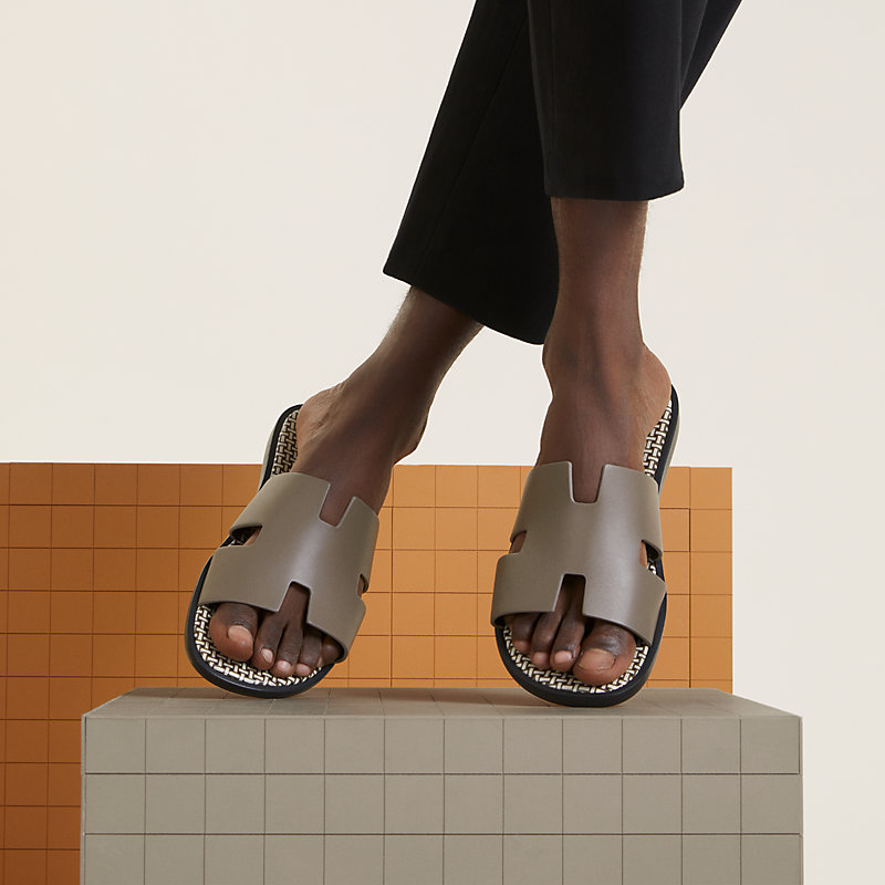 Sandales Hermès Izmir Oran En Cuir Bleu - Taille 43 EU (9 US) - Neuves Avec Emballage