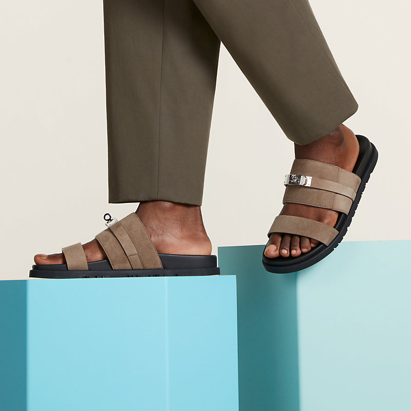Hermes☆Men's サンダル Sandales Jackson Epsom/Etoupe_パリ発 Sandales Jackson | Hermès France