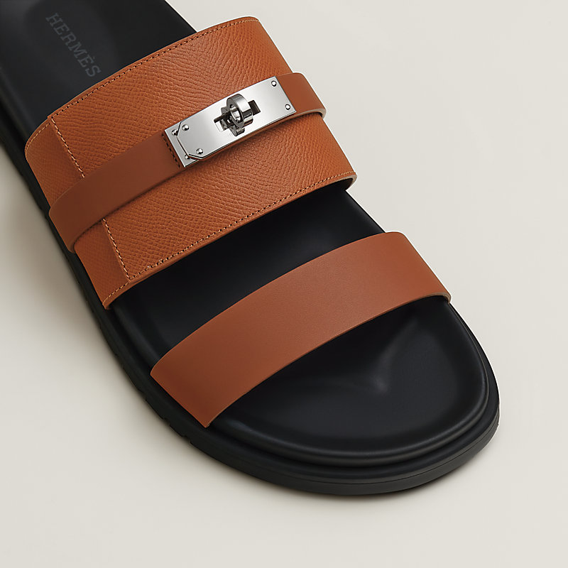 Hermes☆Men's サンダル Sandales Jackson Epsom/Etoupe_パリ発 Sandales Jackson | Hermès France