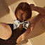 "Sangles en Zigzag Bandana" Grenelle GM hair clip, View: Worn, worn, view 3 of 3