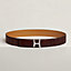Script belt buckle & Leather strap 38&nbsp;mm, View: , view 1 of 2