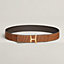 Script belt buckle & Leather strap 38&nbsp;mm, View: , view 1 of 1