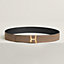 Script belt buckle & Reversible leather strap 38&nbsp;mm, View: , view 1 of 2