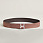 Script belt buckle & Reversible leather strap 38&nbsp;mm, View: , view 1 of 3