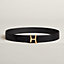 Script belt buckle & Reversible leather strap 38&nbsp;mm, View: , view 1 of 2