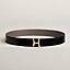 View: , Script belt buckle & Reversible leather strap 38 mm