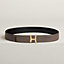 View: , Script belt buckle & Reversible leather strap 38 mm