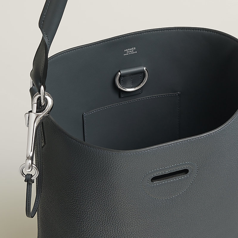 Seau Mousqueton bag - Grey | Hermès UK
